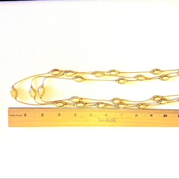 Multi strand Necklace cream diamond station beads - Picture 5 of 7